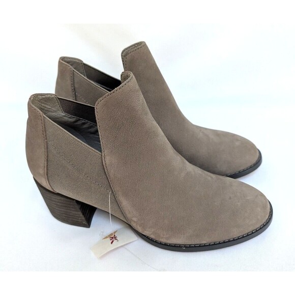 EILEEN FISHER Bayo-TN Drizzle Ankle Leather Block Heel Bootie Women's Sz 7 - Picture 2 of 6